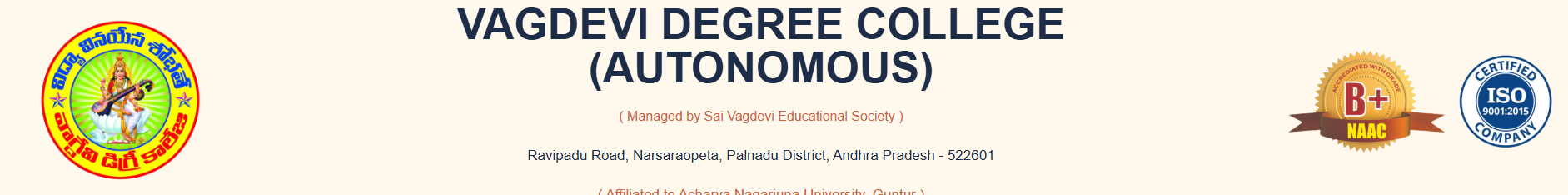 Vagdevi Degree College logo
